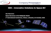 Company Presentation ISIS Innovative Solutions In …space-lt.eu › failai › Prezentacijos › Abe Bonnema_Developing...Company Presentation ISIS –Innovative Solutions In Space