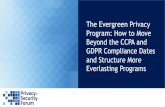 The Evergreen Privacy Program: How to Move Beyond the CCPA ...€¦ · INFORMATION GDPR AND CCPA-LIKE RIGHTS & OBLIGATIONS 8. ACCOUNTABILITY VS. COMPLIANCE. ... Information Security