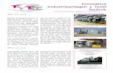 Wer wir sind TEXTILE SOLUTIONS › tteckat.pdf · 2006-09-20 · x realistic valuation of second hand machineries x summerizing and listing of machineries x exclusive sales of machines