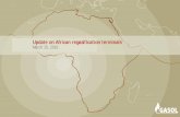 Update on African regasification terminals · Overview of FSRU Projects in Africa. More than 68 floating regasification terminal projects are proposed today around the world, of which