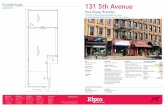 FLOOR PLAN 131 5th Avenue Park Slope, Brooklyn · highly trafﬁ cked areas in Brooklyn. • Competitively priced in a proven corridor of successful chain and local tenants. • Perfect
