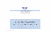 DELAWARE STATE LOAN REPAYMENT PROGRAMdhss.delaware.gov/dhcc/files/programguideline_A.pdf · DELAWARE STATE LOAN REPAYMENT PROGRAM . Program Guidance Manual . September 2014 . Revised