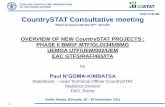 FAO-CCM-8E CountrySTAT Consultative meeting · CountrySTAT Consultative meeting "Back-to-back with the 22nd AFCAS" OVERVIEW OF NEW CountrySTAT PROJECTS : PHASE II BMGF MTF/GLO/345/BMG
