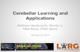 Cerebellar Learning and Applicationsmhauskn/presentations/cbm.pdfIntroduces a novel learning agent: the cerebellum simulator. Study the successes and failures the cerebellum on machine