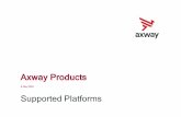 Axway Supported Platforms › bundle › Axway_Products... · API Gateway 7.3 7.7 API Portal 7.3 7.7 Application Studio 1.2 1.4 Automator 3.5 3.7 Axway Database 4.6 B2Bi 2.1 2.6 B2Bi