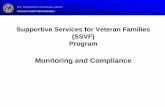 Supportive Services for Veteran Families (SSVF) Program...SSVF Reporting Overview 1. Monthly Dashboards and Repository Uploads • Due 5 business days after the end of each month •