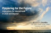 Preparing for the Future - The Institute of Internal Auditor · • Understand what is driving decision to innovate –Technological disruption –Shareholder, regulatory pressure