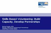 Skills Based Volunteering: Build Capacity, Develop Partnerships · 2020-02-13 · 1) Skills-based volunteering is a valuable way to build capacity and partnerships. 2) Managing skills-based