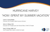 HURRICANE HARVEY “HOW I SPENT MY SUMMER VACATION€¦ · HURRICANE HARVEY “HOW I SPENT MY SUMMER VACATION ” Carol A. Eschenfelder Executive Vice President, Alliant Insurance