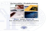 Scientific Publishing - American Association of Immunologists Scientific Publishing Dos and Donâ€™ts