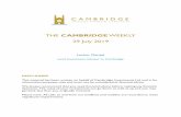 THE CAMBRIDGE WEEKLY 29 July 2019 - Perspective Group · THE CAMBRIDGE WEEKLY 29 July 2019 Lothar Mentel Lead Investment Adviser to Cambridge ... CB1 Business Centre, 20 Station Road,