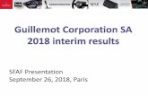 SFAF Presentation September 26, 2018, Paris › wp-content › uploads › 2018 › 09 › pres_r… · o Interim Group turnover up 21% at €32.2 million Net income from ordinary