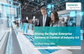Driving the Digital Enterprise Siemens in Context of Industry 4.0 2017-04-11آ  Driving the Digital Enterprise