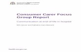 Consumer Carer Focus Group Report - Department of Health/media/Files/Corporate/general documents... · Consumer Carer Focus Group Report Communication at end-of-life in hospital WA