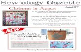 Sew-ology Gazette - Amazon Web Services...Sew-ology Gazette Christmas in August August 2017 We are kicking off the start of the holiday sewing season this month! Lots of class offerings
