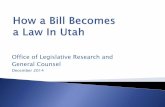 Office of Legislative Research and General CounselDocket clerk in House/Senate Bill Room Office of the Legislative Fiscal Analyst for fiscal note ... Sign the bill (becomes law) Not