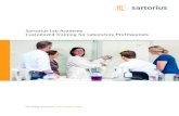 Sartorius Lab Academy Customized Training for Laboratory ... · Professional and customized training is the basis for successful, reliable and ... − Best practices for efficiency,