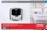 Keyless Entry - Border · Q‑Key remote control • LUse same remote with multiple Nexion Keyless Entry Locksets • Up to 50 Q‑Key remotes can be programmed • Provides audio