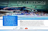 NUTRITION - SportsRd.org · Nutrition needs. Swimmers’ caloric and macronutrient needs vary in relation to their training each day. • Carbohydrates are the primary source of fuel