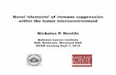 Novel ‘elements’ of immune suppression within the tumor ... · Novel ‘elements’ of immune suppression within the tumor microenvironment Nicholas P. Restifo . National Cancer