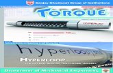 HYPERLOOP..sginstitute.in/activities/Mech/Torque_Newsletter.pdf · vehicles-although transportation analysts had doubts that the system could be constructed on that budget; some analysts