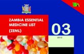 ZAMBIA ESSENTIAL MEDICINE LIST (ZEML)€¦ · 1.1.4 Anticholinesterases 1.1.4.1Neostigmine injection 2.5mg/ml, (1ml) II-IV V 1.2 Drugs used in local anaesthesia 1.2.1. Lignocaine