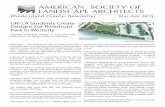 AMERICAN SOCIETY OF LANDSCAPE ARCHITECTS€¦ · 3/3/2015  · AMERICAN SOCIETY OF LANDSCAPE ARCHITECTS Rhode Island Chapter Newsletter Mar-Apr 2015 URI LA Students Create Designs