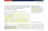 Dimensional changes of the ridge contour after socket preservation … · Dimensional changes of the ridge contour after socket preservation and buccal overbuilding: an animal study.