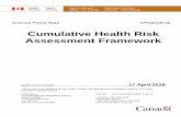 Cumulative Health Risk Assessment Framework · Mechanism of Toxicity for Human Health Risk Assessment. The document also builds upon Health Canada’s response to the Commissioner
