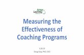 Measuring the Effectiveness of Coaching Programs...Measuring the Effectiveness of Coaching Programs Paired Share activity 1. Pair up with someone less familiar 2. Ask either: a. If