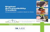 Digital Accessibility Toolkit · Office of Educational Technology, U.S. Department of Education. (2017). Reimagining the role of technology in education: 2017 National Education Technology