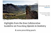 Highlights from the Bree Collaborative Guideline on Prescribing Opioids in Dentistry · 2019-05-10 · Highlights from the Bree Collaborative Guideline on Prescribing Opioids in Dentistry