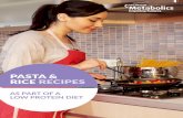 PASTA & RICE RECIPES - Low Protein Connect · 2016-06-16 · vi 60 secs 100°C Chef’s tips for cooking the perfect low protein pasta or rice Make sure the water is boiling vigorously.