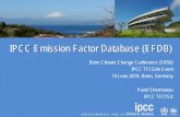 IPCC Emission Factor Database (EFDB) · inventory compilers, researchers) and data collection efforts (e.g. expert ... or other parameters provided in the IPCC Emission Factor Database,