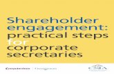 Shareholder engagement: practical steps for corporate ... Shareholder  آ  Shareholder engagement:
