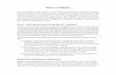History of Algebra - TAUcorry/publications/articles/pdf/algebra EB.pdf · History of Algebra The term algebra usually denotes various kinds of mathematical ideas and techniques, more