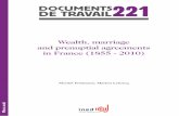 Wealth, marriage and prenuptial agreements in France (1855 ... · Wealth, marriage and prenuptial agreements in France (1855 - 2010) ... what we can generally do with micro data and