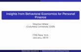 Insights from Behavioral Economics for Personal Finance › medialibrary › media › banking › MeierSl… · Insights from Behavioral Economics for Personal Finance Stephan Meier