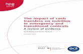 The impact of cash transfers on nutrition in emergency and ...Research is planned on the impact of different types of food assistance (e.g. food aid, cash transfers and vouchers) on