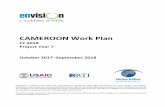 CAMEROON Work Plan - ENVISION · CAMEROON Work Plan FY 2018 Project Year 7 October 2017–September 2018 ENVISION is a global project led by RTI International in partnership with