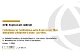 IUPUI Assessment Institute Evolution of an Institutional ... · IUPUI Assessment Institute Evolution of an Institutional-wide Assessment Plan: Using Data to Improve Student Learning