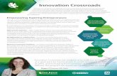 Innovation Crossroads · Innovation Crossroads Starting new companies is a challenge, and start-up funding has declined over the past decade. Innovation Crossroads, supported by the