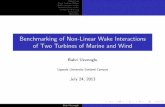 Benchmarking of Non-Linear Wake Interactions of Two ... · The eddy viscosity model is a wake model that is widely employed by industry for wind farm far wake calculations and energy
