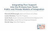 Integrating Peer Support into the Primary Care Team ... Support.pdfIntegrating Peer Support into the Primary Care Team: Public and Private Models of Integration Manuela McDonough,