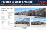 Preston @ Wade Crossing · fc-res.com / mp@careycoxcompany.com Mukesh Parna / 214 Frisco ommercial Real Estate Services, Frisco, Tx 75035 -7830049 Office/ 972-632-5049 Preston @ Wade