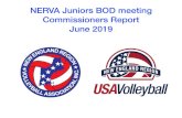 NERVA Juniors BOD meeting Commissioners Report June 2019 · Winterfest Jan 11 – 12, 2020 Winterfest 1 – 27 courts ... USAV Logo Program NERVA will offer any club that will enter