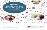 Global Evidence for Peer Support - mhanational.org · Global Evidence for Peer Support: Humanizing HealtH care ... • Adoption by health systems as routine care ... Assistance in