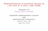 Representations of quantum groups at prth root of 1 over p ... › martsinkovsky › p › MADL › ... · and Harish-Chandra induced representations have inter-esting decompositions