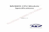 MV8895 CPU Module Specifications - 마이크로비젼 · 2019-01-16 · cpu 모듈 이다. cpu가 가지고 있는 가능한 모든 핀(기능)을 확장 핀으로 제공하 고 있어