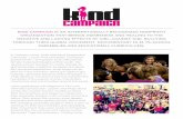 KIND CAMPAIGN IS AN INTERNATIONALLY RECOGNIZED NONPROFIT … · 2019-07-11 · kind campaign is an internationally recognized nonprofit organization that brings awareness and healing
